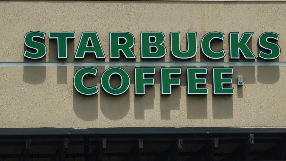 Words that read: Starbucks Coffee