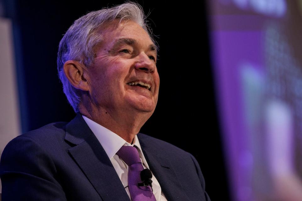 Fed Chair Jerome Powell smiling