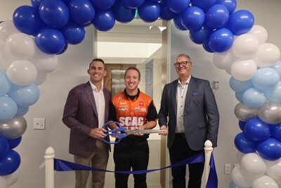 RCN Capital CEO, Jeffrey Tesch and CFO, Justin Parker with strategic partner, Justin Ashley from SCAG Racing at the Charlotte Office Re-Opening.