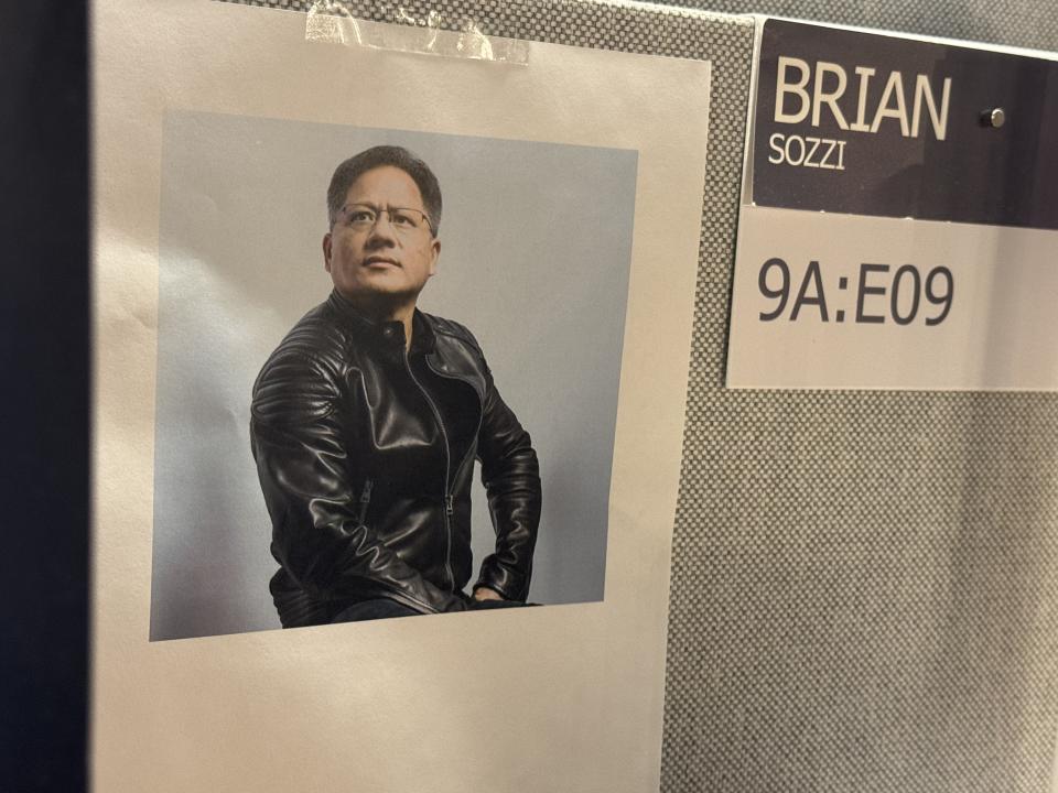 Nvidia CEO Jensen Huang visits my NYC desk.