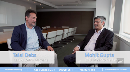 Zefiro Founder and CEO Talal Debs (Left) is pictured with Zefiro CFO Mohit Gupta (Right) in a video recently posted to the Company's YouTube channel.