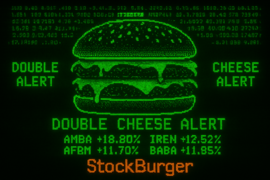 Double Cheese Burger Alert: Ambarella Explodes 18.80% Leading Five Double-Digit Champions — Stockburger