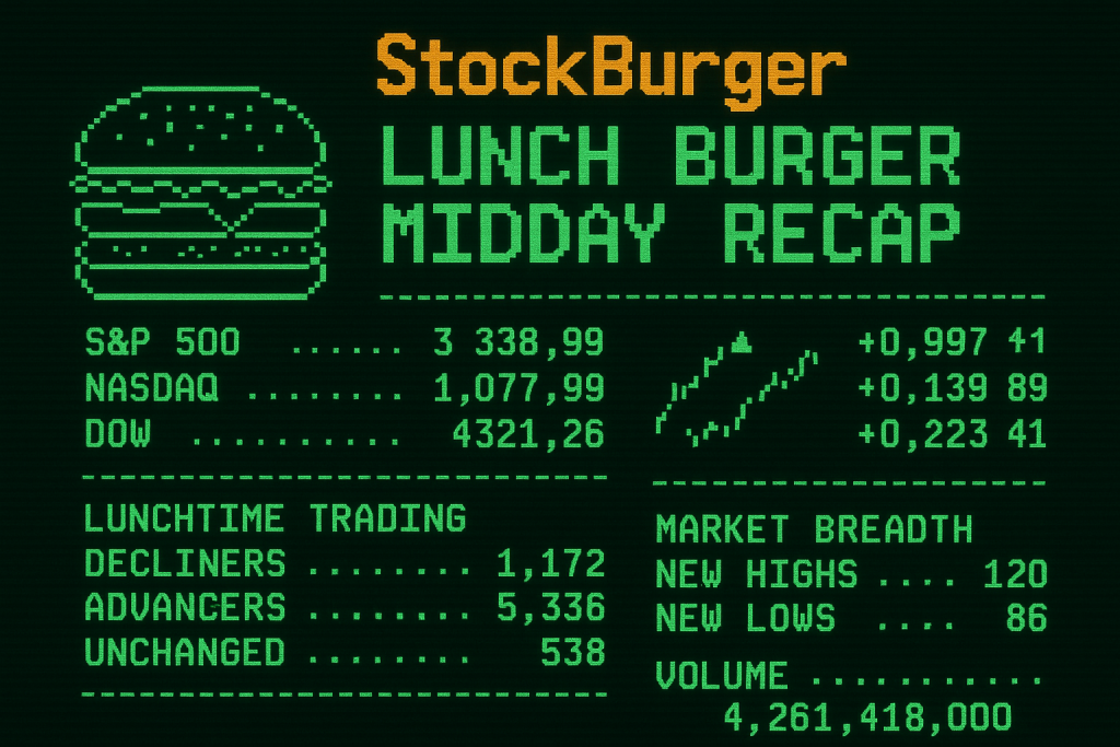 Lunch Burger Midday Recap: Tech Stocks Sizzle on the Lunch Counter with Market Breadth Strength — Stockburger