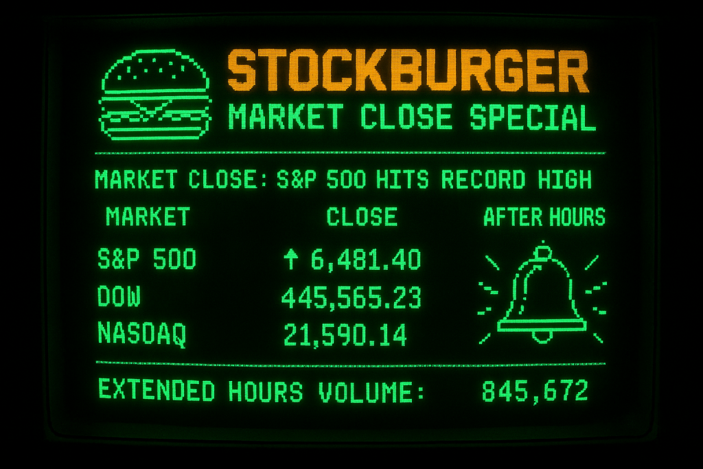 StockBurger Market Close Special: S&P 500 Record High Fuels After Hours Trading Surge — Stockburger