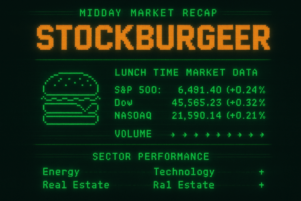 StockBurger Midday Market Recap: S&P 500 Hits Record High as AI Stocks Feast on Earnings Beats — Stockburger